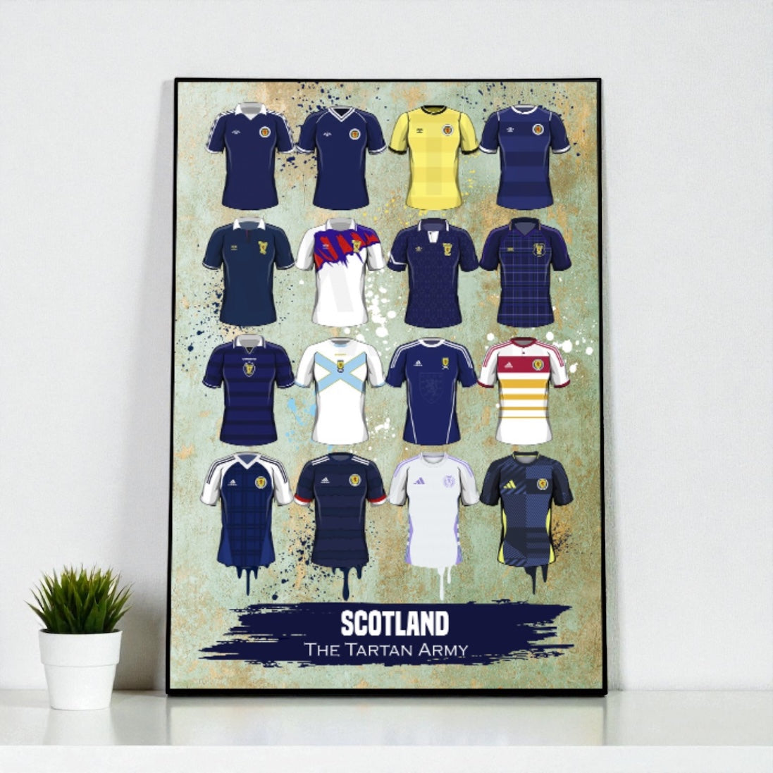 Scottish Football Prints A4 Framed