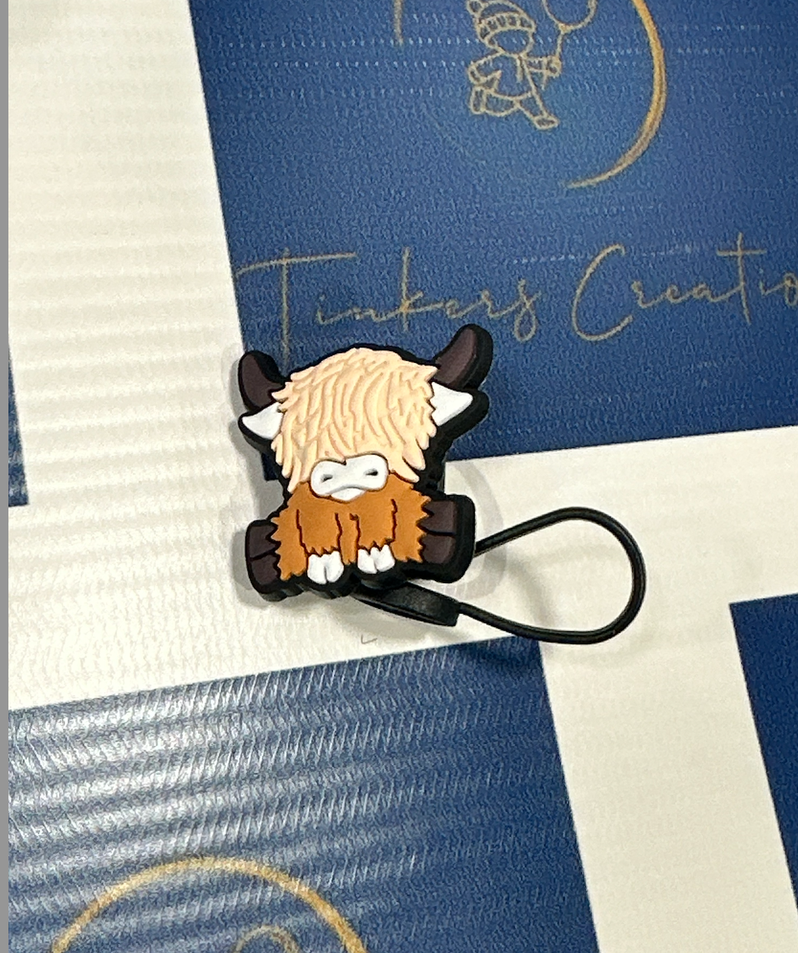 Highland Cow Straw Toppers