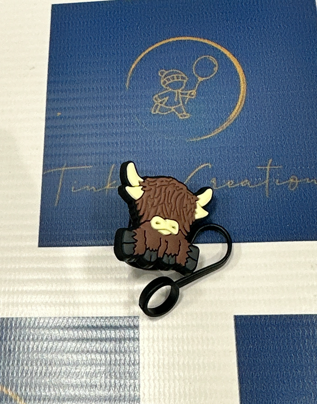 Highland Cow Straw Toppers