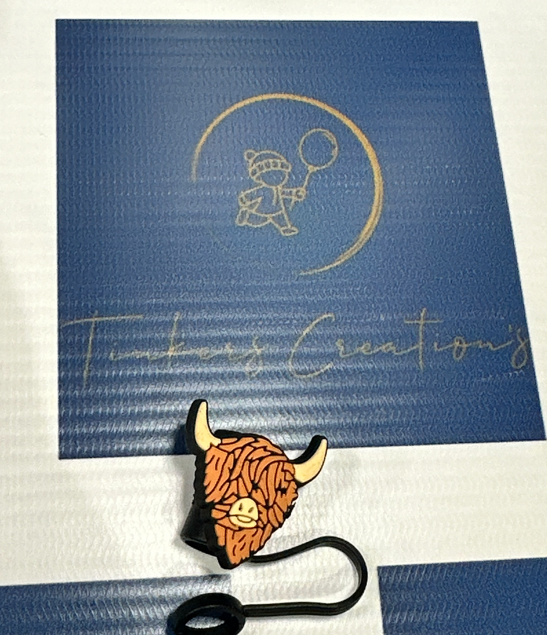 Highland Cow Straw Toppers