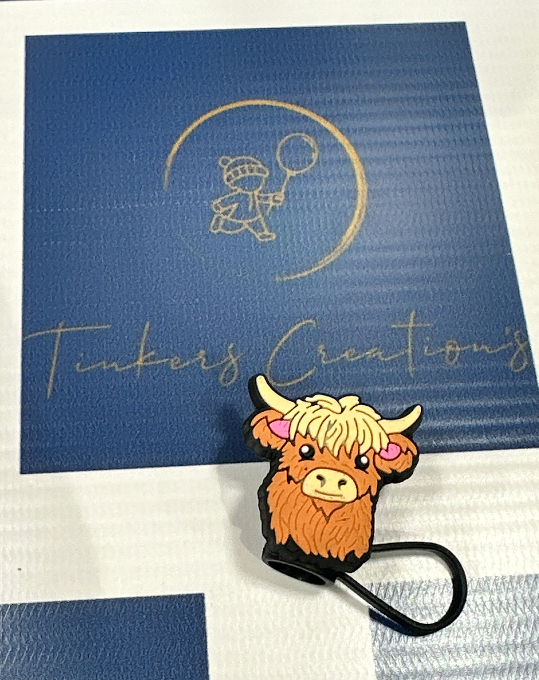 Highland Cow Straw Toppers