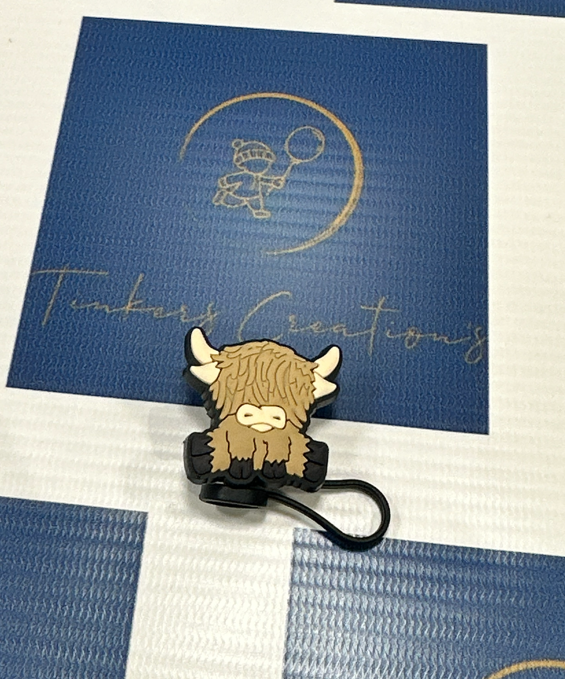 Highland Cow Straw Toppers