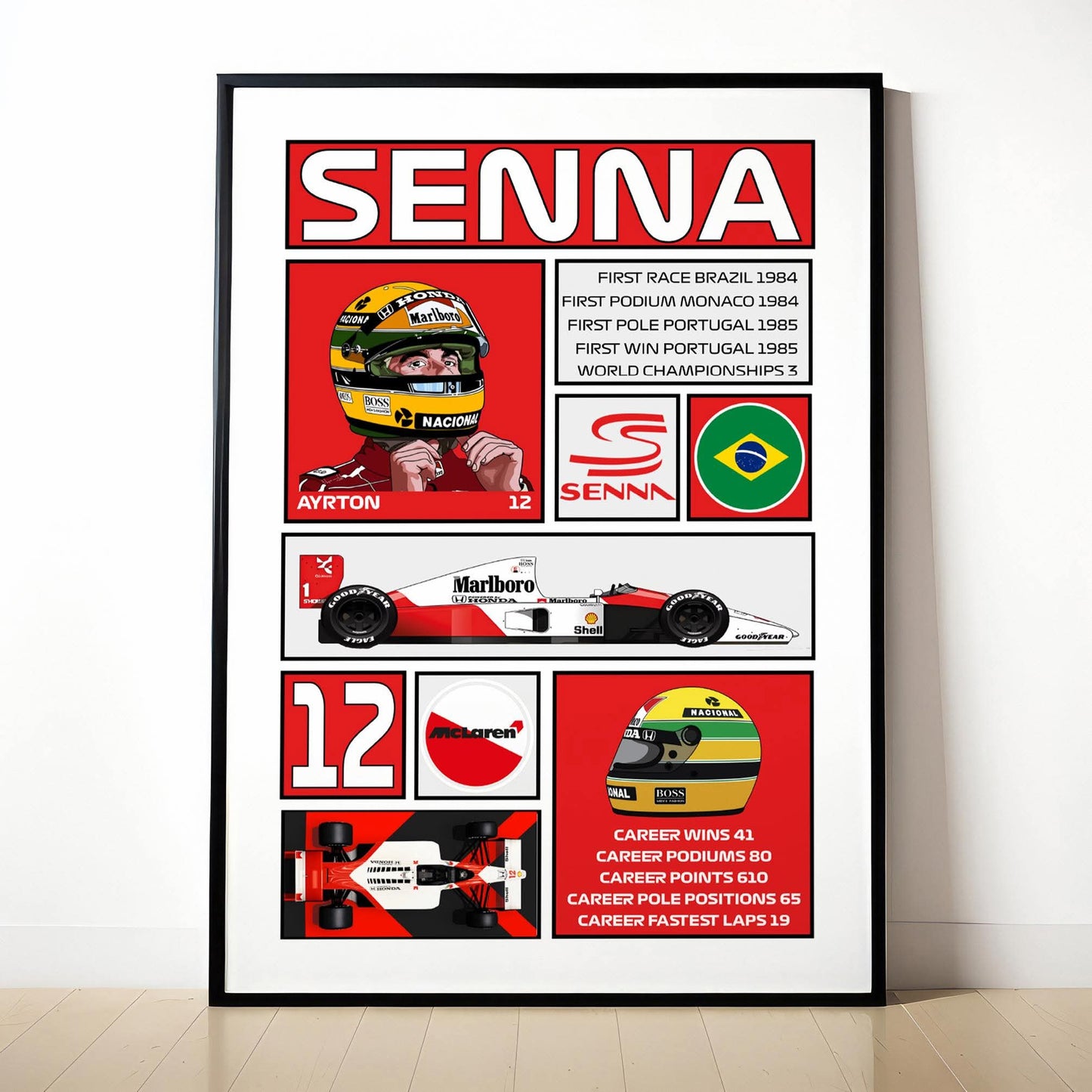 Senna A3 Print