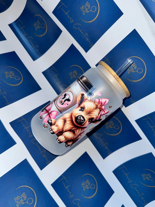 Highland Cow Bow Tumbler