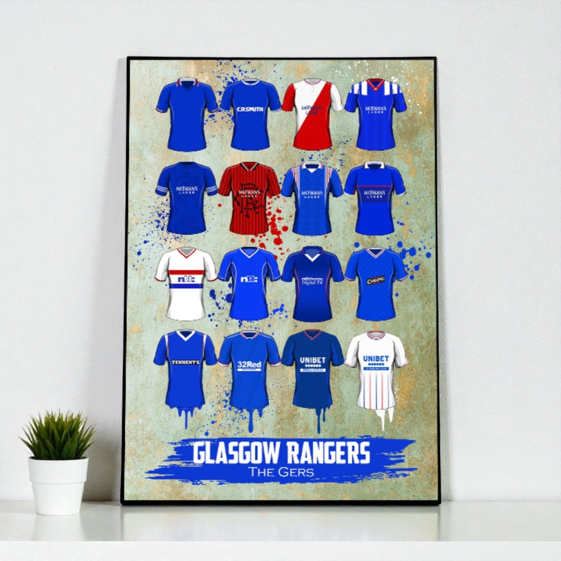 Scottish Football Prints A4 Framed