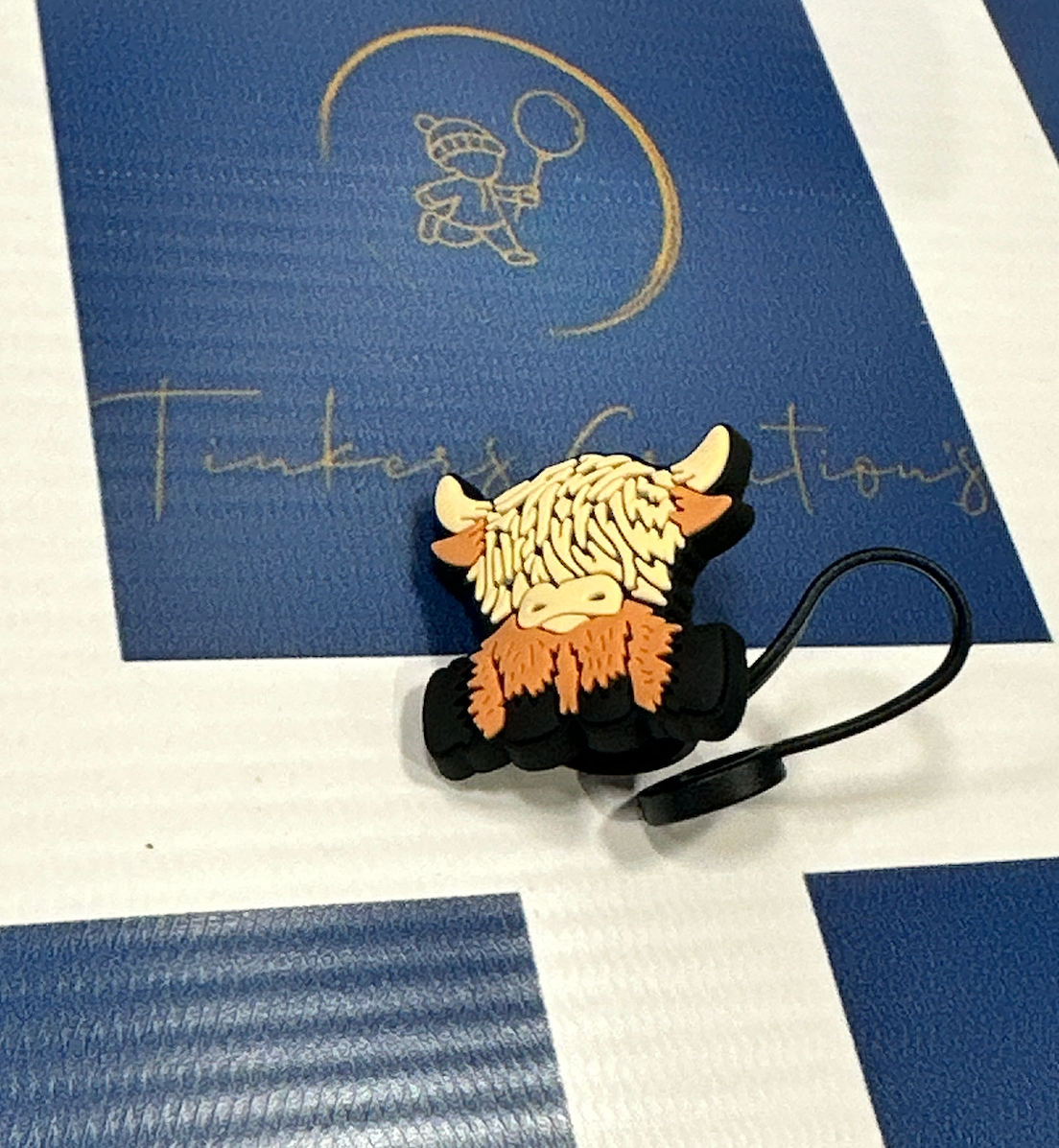 Highland Cow Straw Toppers